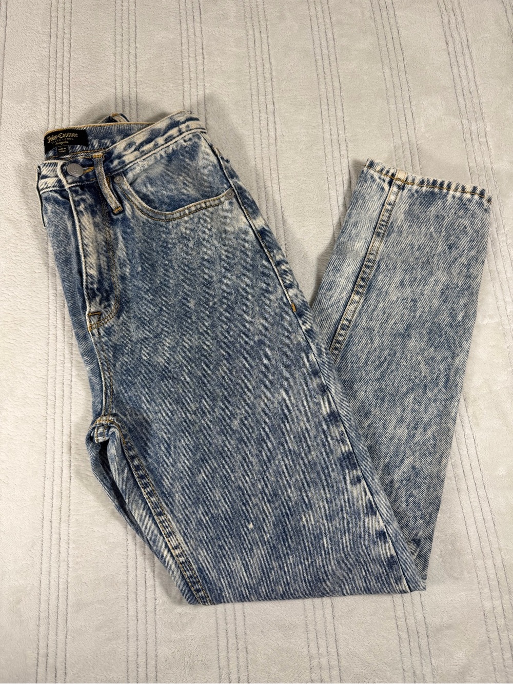 Juicy Couture Black Label Acid Wash Girlfriend Jeans Size 24 - Picture 2 of 10